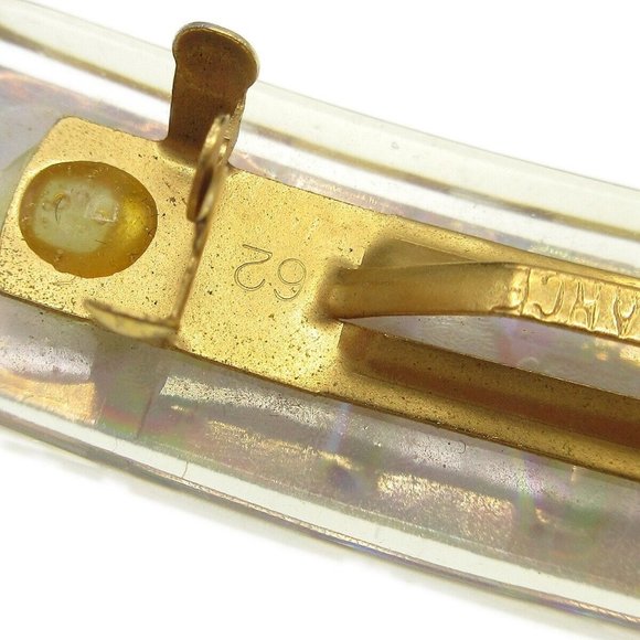 Auth Chanel Hair Clip Hairpin Barrette Clear - Picture 4 of 6